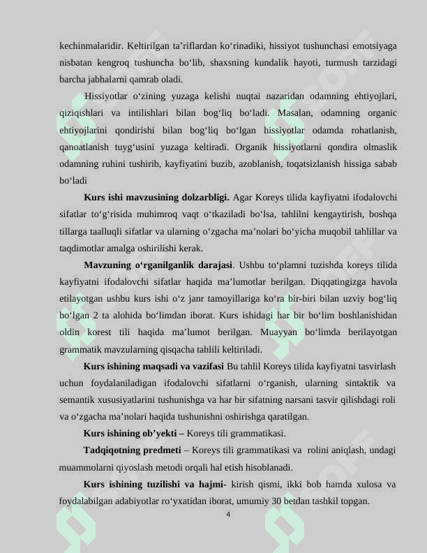 Koreys tilida kayfiyatni ifodalovchi sifatlar 4