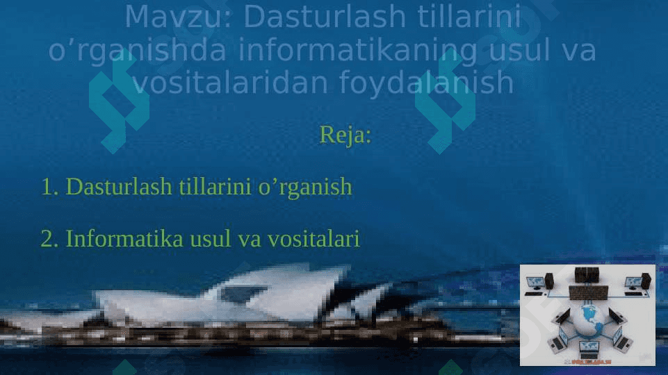 Dasturlash tillarini o’rganishda informatikaning usul va vositalaridan foydalanish 2
