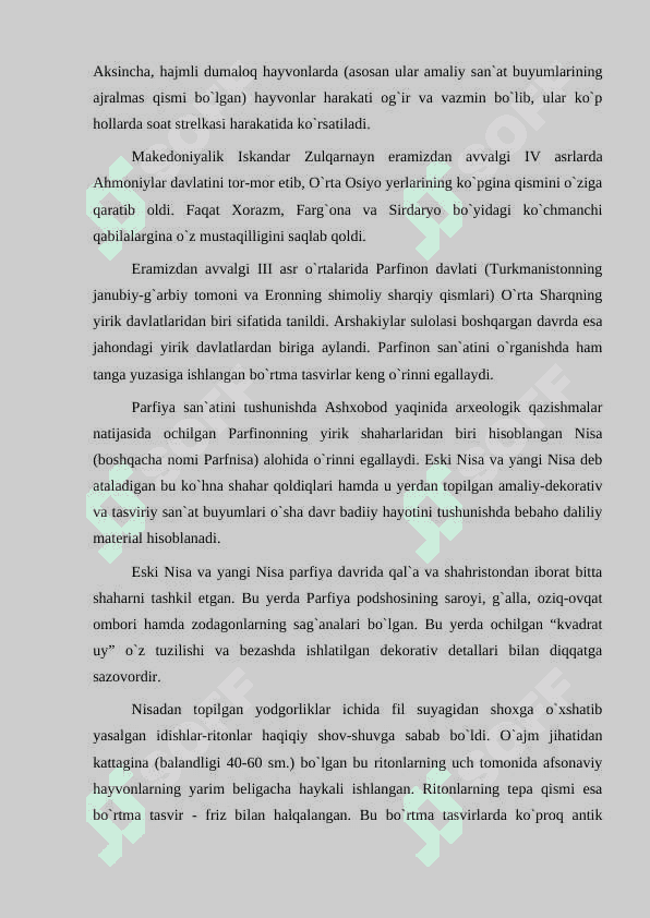 Milloddan avvalgi  III ming yillikda Old Osiyo. 6