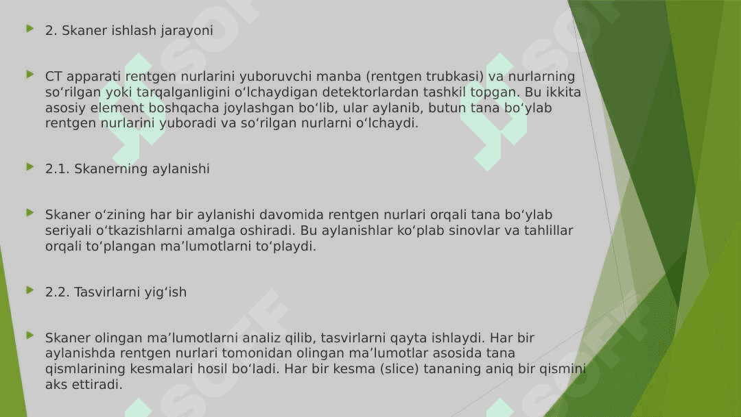 TIBBIY TOMOGRAFIYA APPARATLARINING  ISHLASH PRINSIPLARI 4