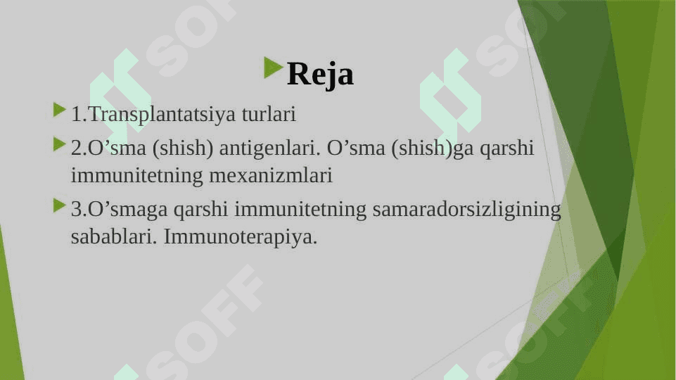 Transplantatsion immunitet fenomenlari 2