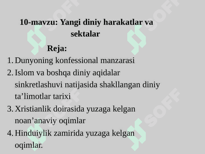 Yangi diniy harakatlar va sektalar 2