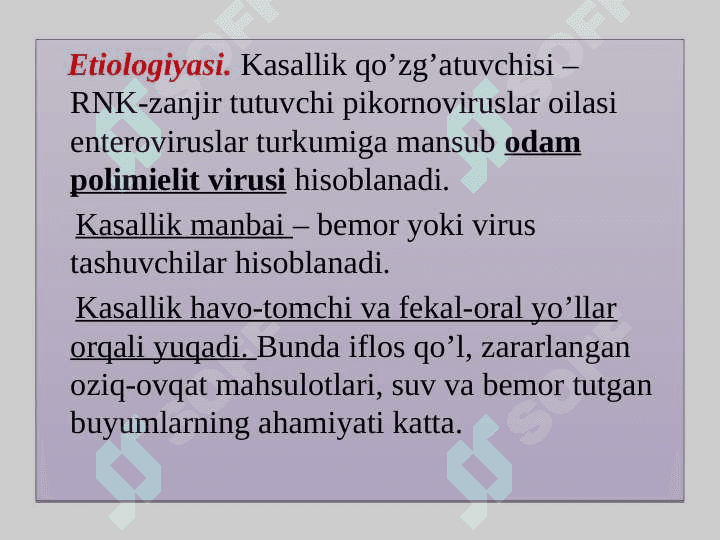 Polimielit kasalligi va uning bolalardagi xususiyatlari 5