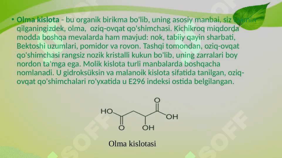 Olma kislota 4