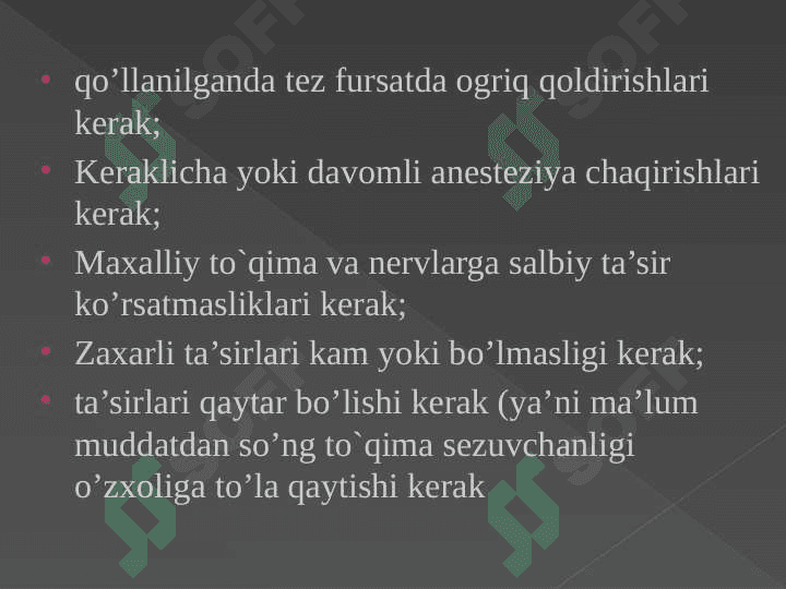 Afferent nerv tizimiga tasir etuvchi vositalar 4