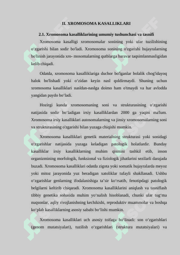 Irsiy kasalliklar va xromosoma kasalliklari 8