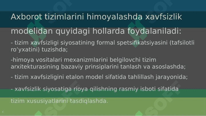 Xavfsizlik modellari 4