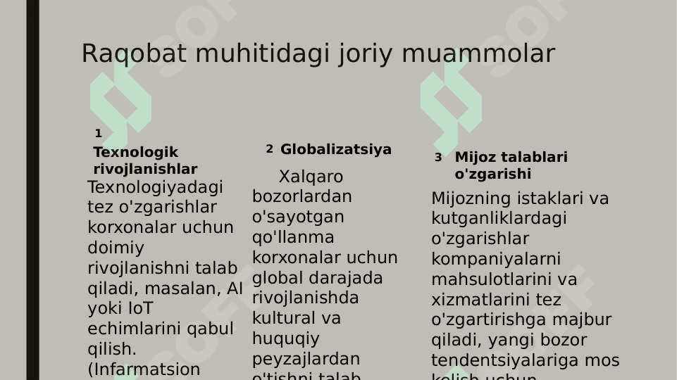 Korxona mahsulotining tavsifi 5