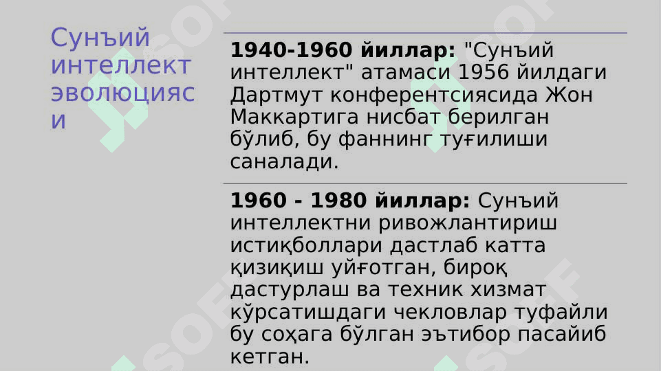 Сунъий интеллект 2