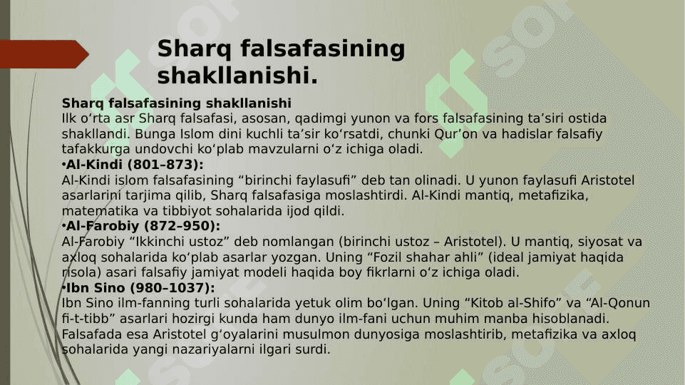 O’rta asrlar Sharq falsafasi. 5