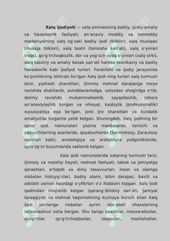 Xalq ijodiyoti va badiiy tafakkur 2