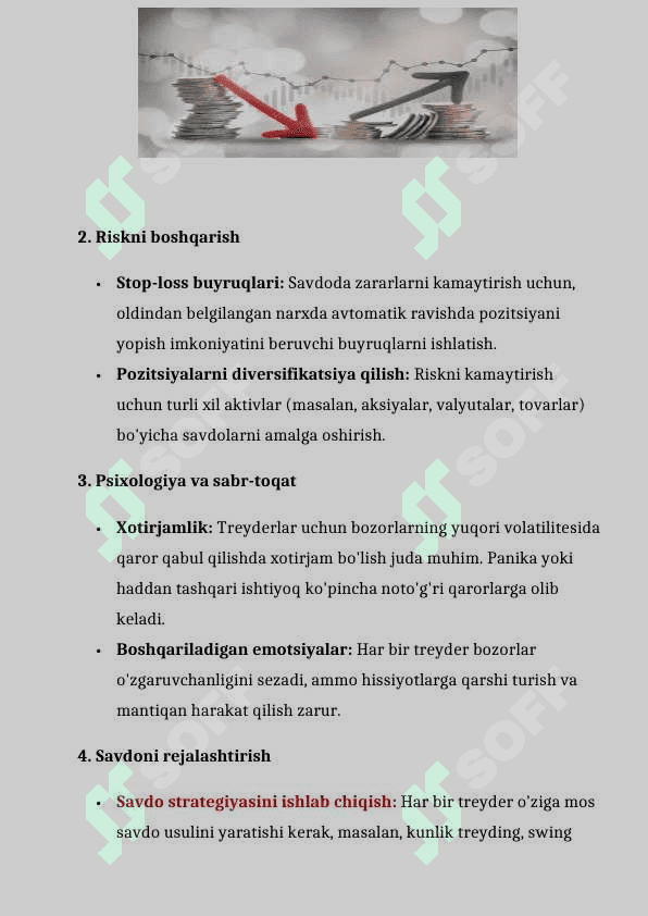 Treydingchilar uchun qo'llanma 2