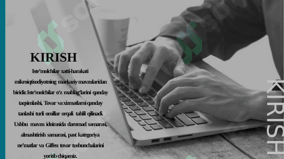 Iste’molchilar xatti-harakati, daromad samarasi, va almashtirish samarasi 2