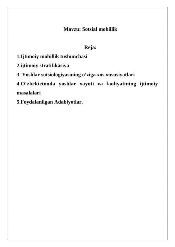 Sotsial mobillik