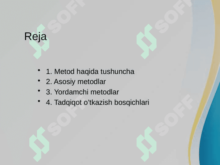 Psixologiya fanining metodlari va tarmoqlari 2