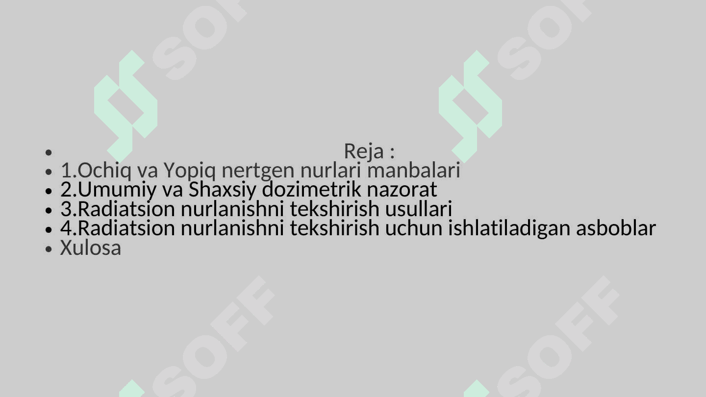 Sanitar dozimetrik nazorat haqida tushuncha 2