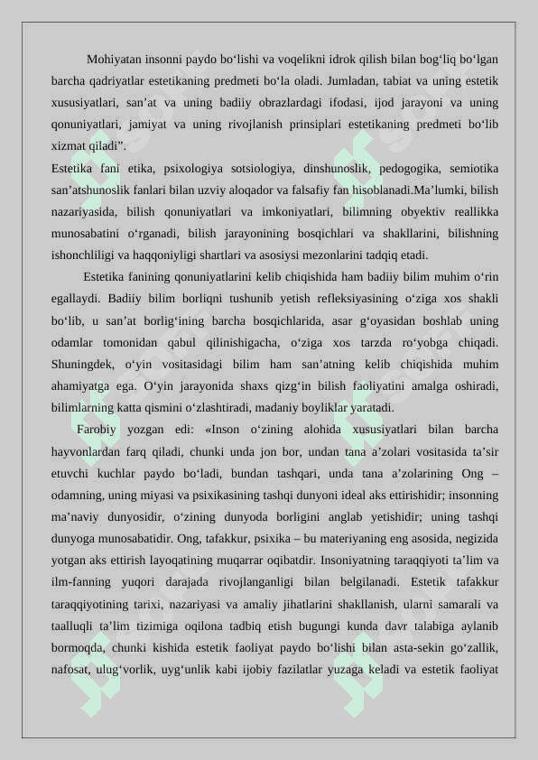 Olamni virtuval va vizual estetik idrok etishning farqlar 4