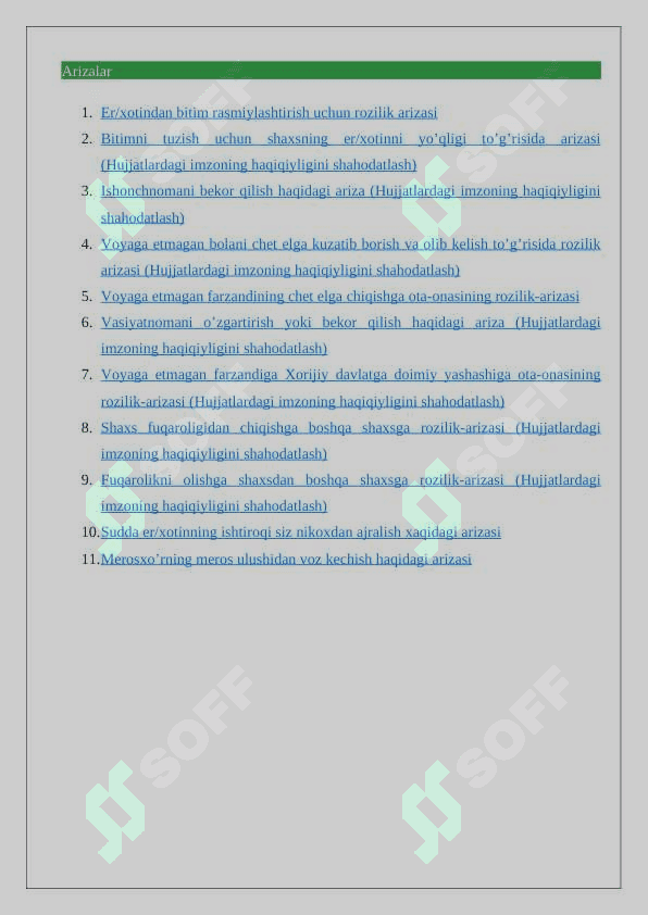 Notarial tasdiqlanishi kerak bo’lgan shartnomalar 5