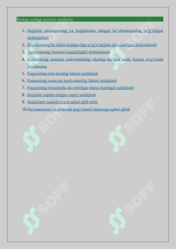 Notarial tasdiqlanishi kerak bo’lgan shartnomalar 7