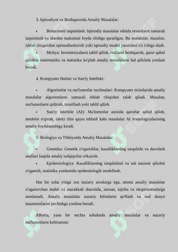 Amaliy mazmundagi masalalar tuzish va yechishni o`rganish 6
