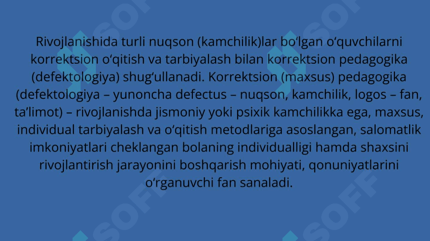 Korreksion pedagogika asoslari. 3