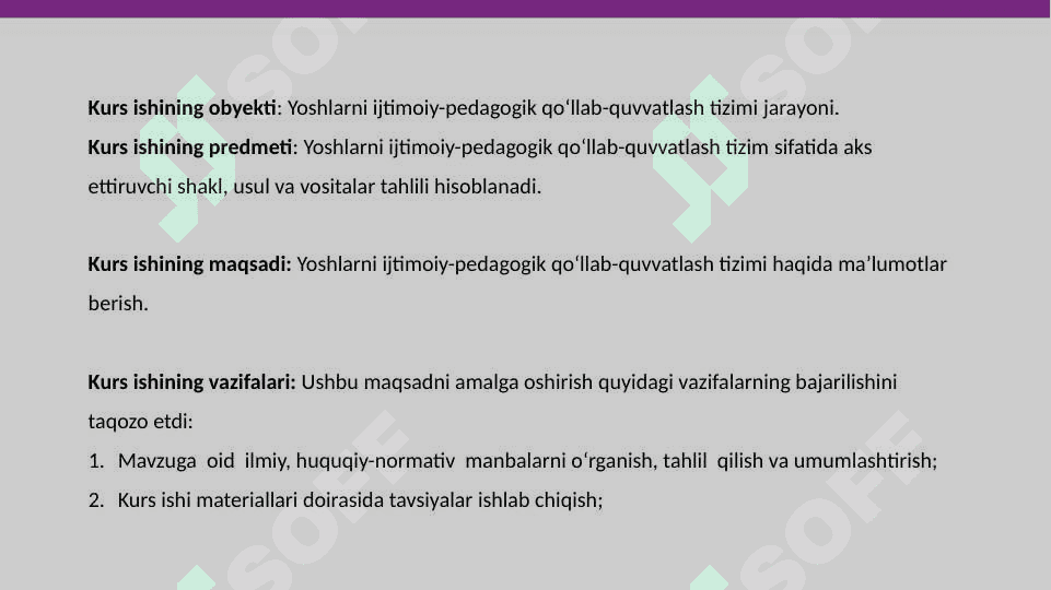 Yoshlar tashkilotchisining faoliyatini tashkil etish tamoyillari. 5