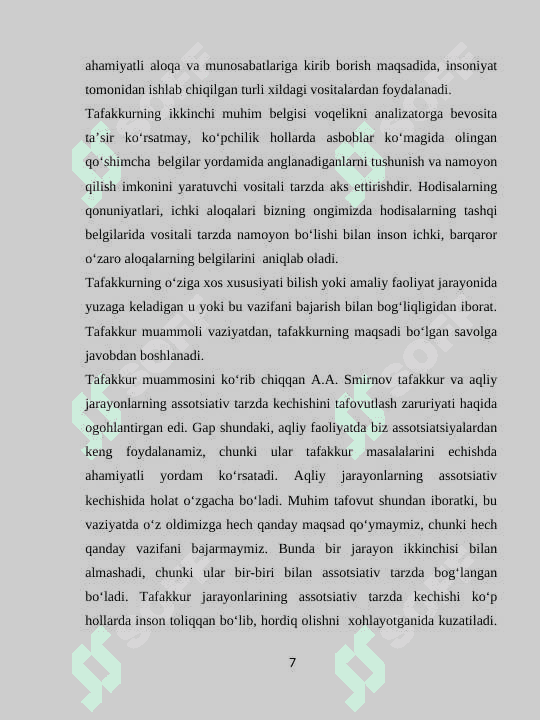 Tafakkur turlari va klassifikatsiyasi 7