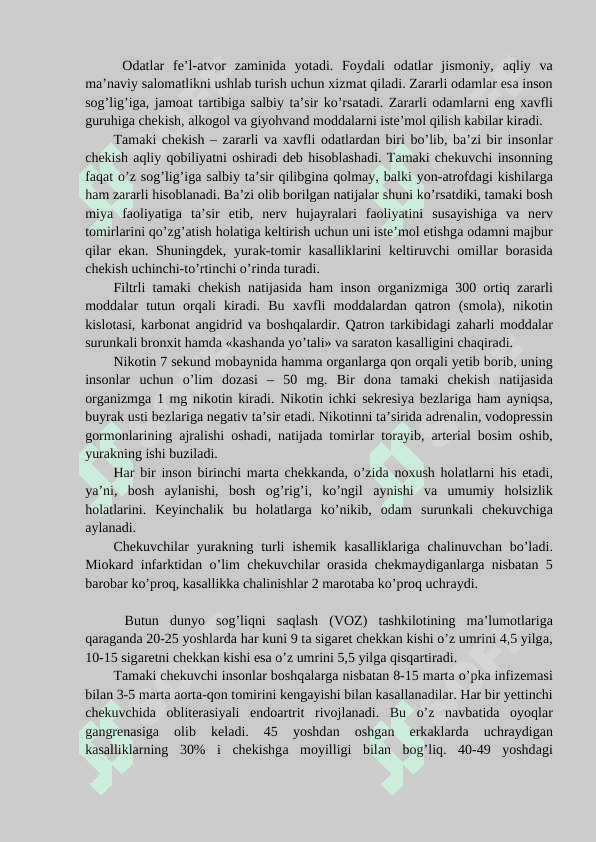 Zararli odatlar va ularni oldini olish 2