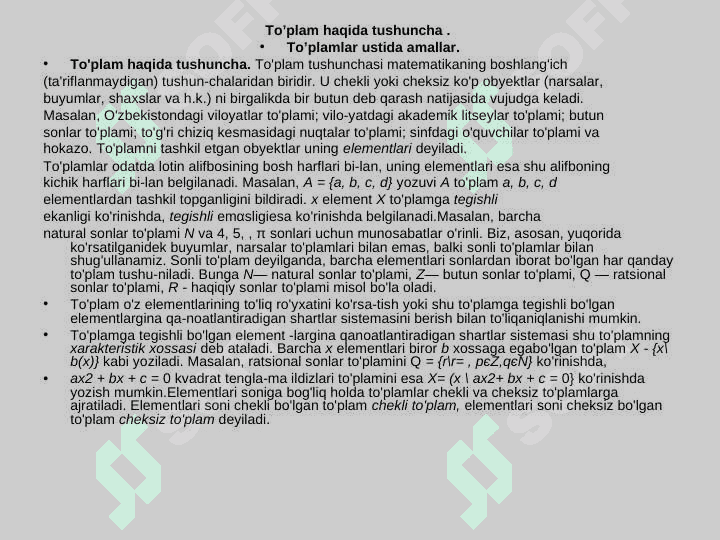To’plamlar haqida tushuncha 3