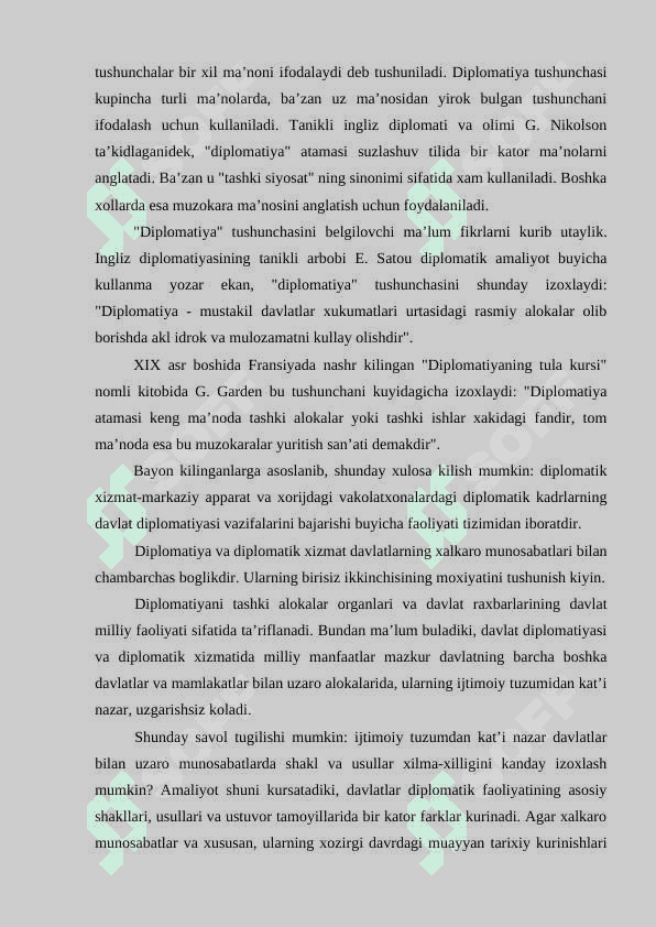 Xalkaro diplomatiya, uning asosiy shakllari va tamoyillari 2