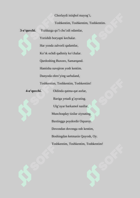 “Toshkent sharq darvozasi” nomli  tadbir ssenariysi. 3
