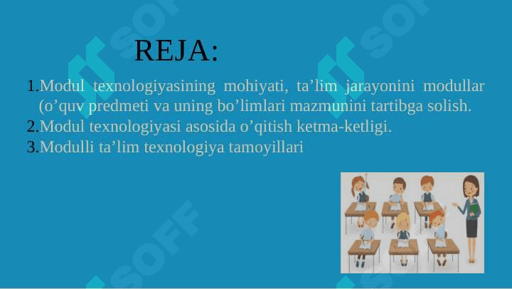MODULLI O’QITISH TEXNOLOGIyalari 2