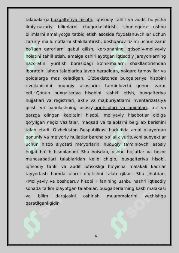 Qisqa va uzoq muddatli majburiyatlar hisobi 4