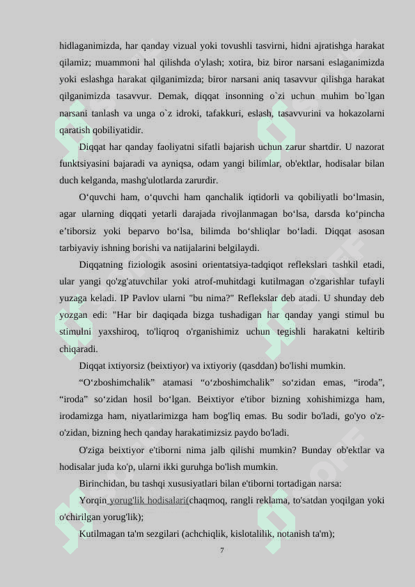 Diqqatni rivojlantirishning zamonaviy usullari 7