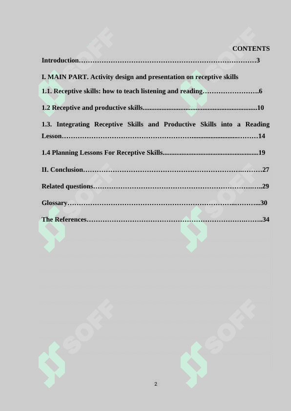 Activity design and presentation on receptive skills 2