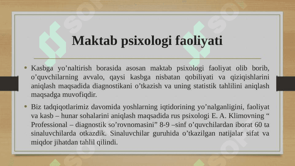 O’spirinlarni kasb tanlashdagi muommolari 4