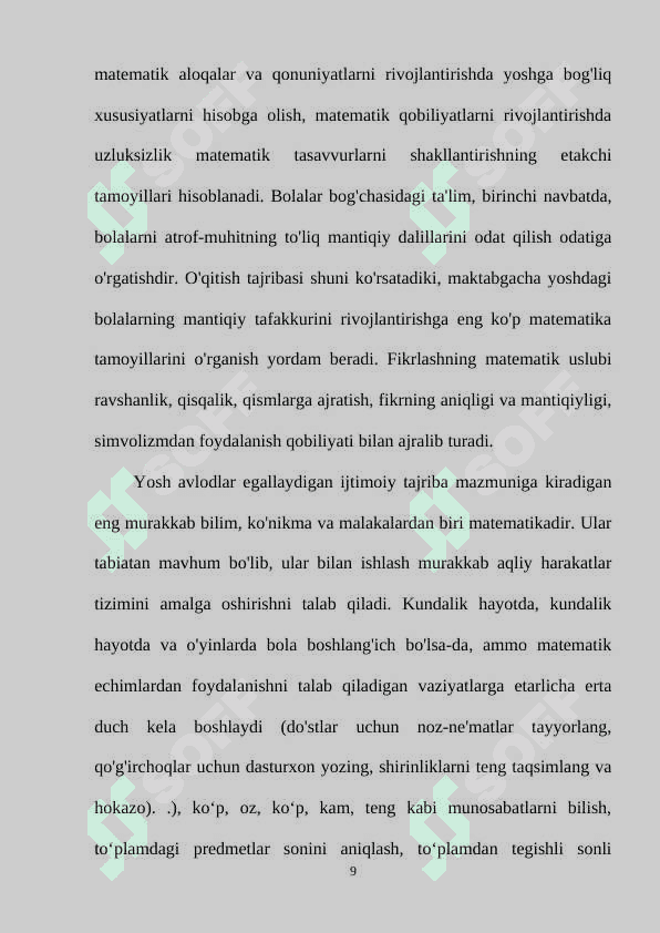 Maktabgacha  yoshdagi bolalarda elementar matematik tasavvurlarni shakllantirish metodikasi 7