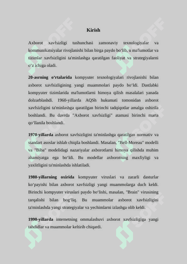 Axborot xavfsizligining asosiy tushunchalari 2