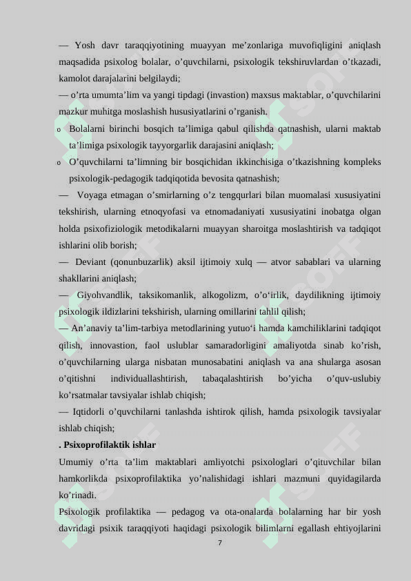 ZAMONAVIY PSIXOLOGIK XIZMATNING DOLZARB MUOMMOLARI 7
