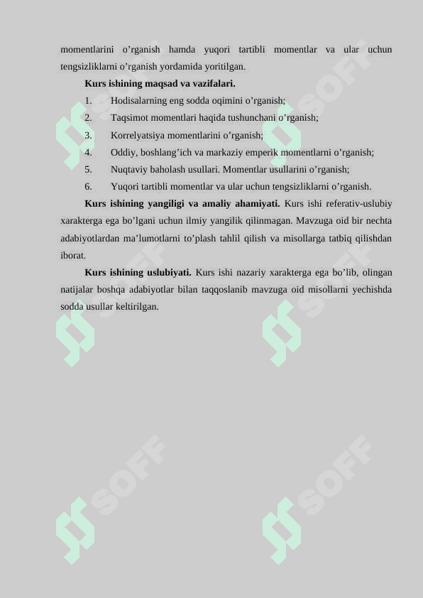 Momentlar uchun tengsizliklar 5