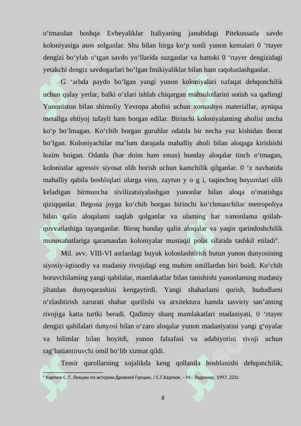 Buyuk yunon kolonizatsiyasi 8