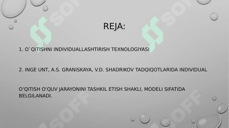 Individual ta`lim texnologiyasi 2