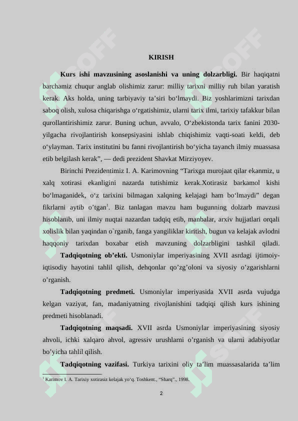 XVII asrda Usmoniylar imperiyasi 2