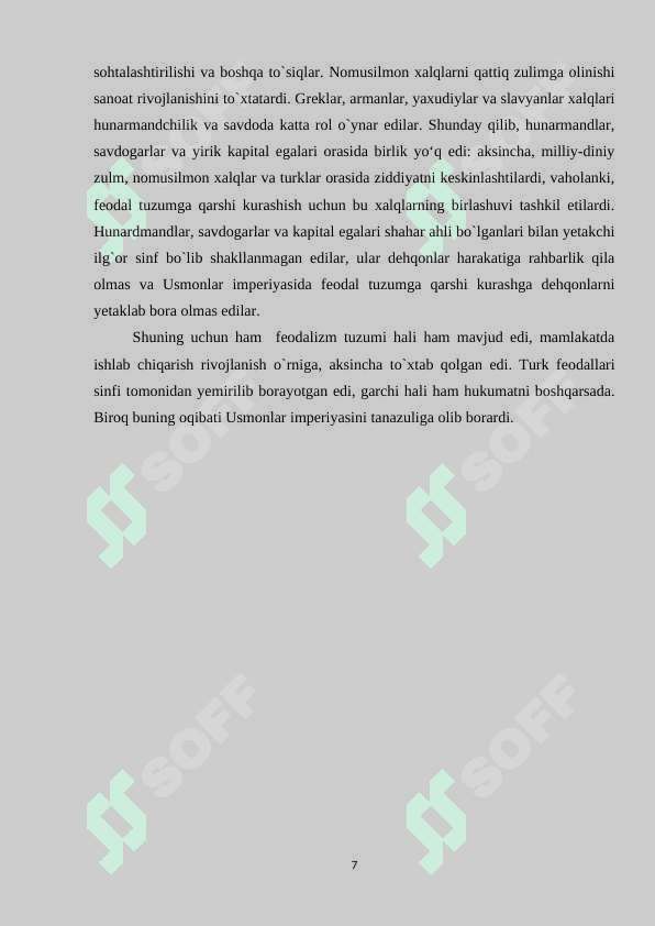 XVII asrda Usmoniylar imperiyasi 7