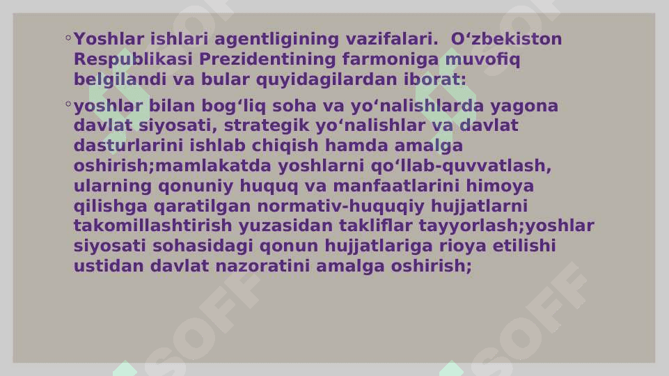 O’zbekiston Yoshlar ittifoqining ta’lim muassasalari bilan olib boradigan ishlarning mazmuni. 4