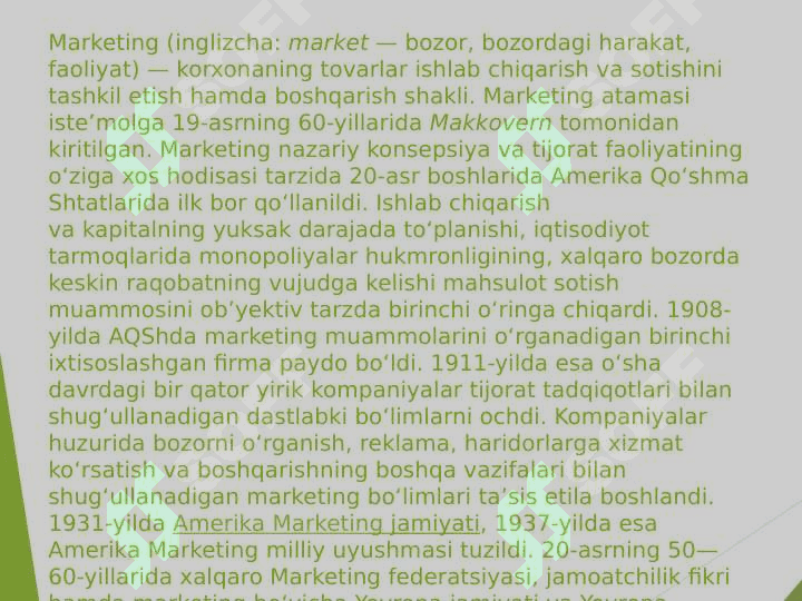Mavzu: Marketingning
 ijtimoiy-iqtisodiy asoslari 3