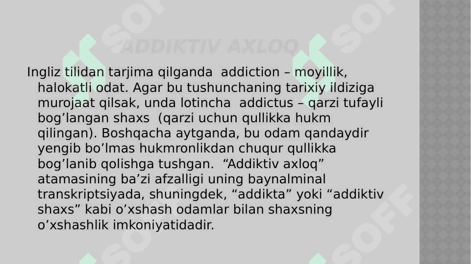 TOBE AXLOQ. 7