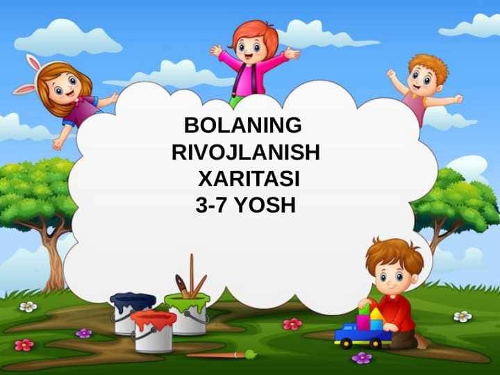 BOLANING  RIVOJLANISH  XARITASI 3-7 YOSH