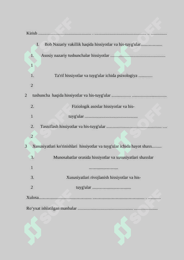 Hissiyotlar va tuyg'ular 2