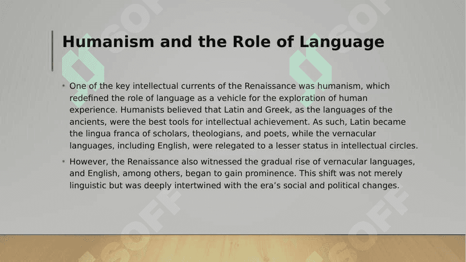 English and the Renaissance Era 3